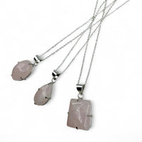 Necklace - Rose Quartz Assorted Shapes $40