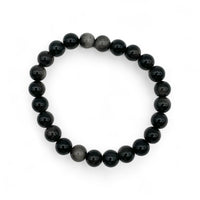 Bracelet - Obsidian Silver Sheen 8mm