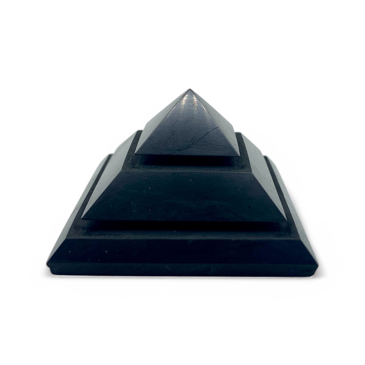 Shungite - Grooved Pyramid $90