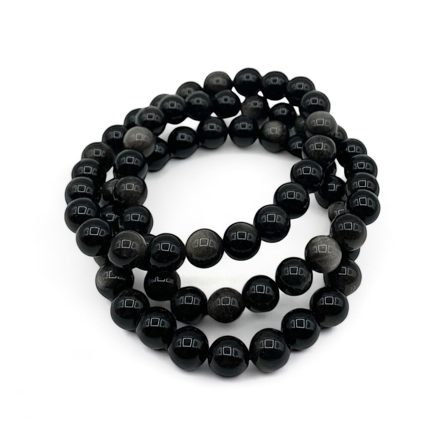 Bracelet - Obsidian Silver Sheen 8mm