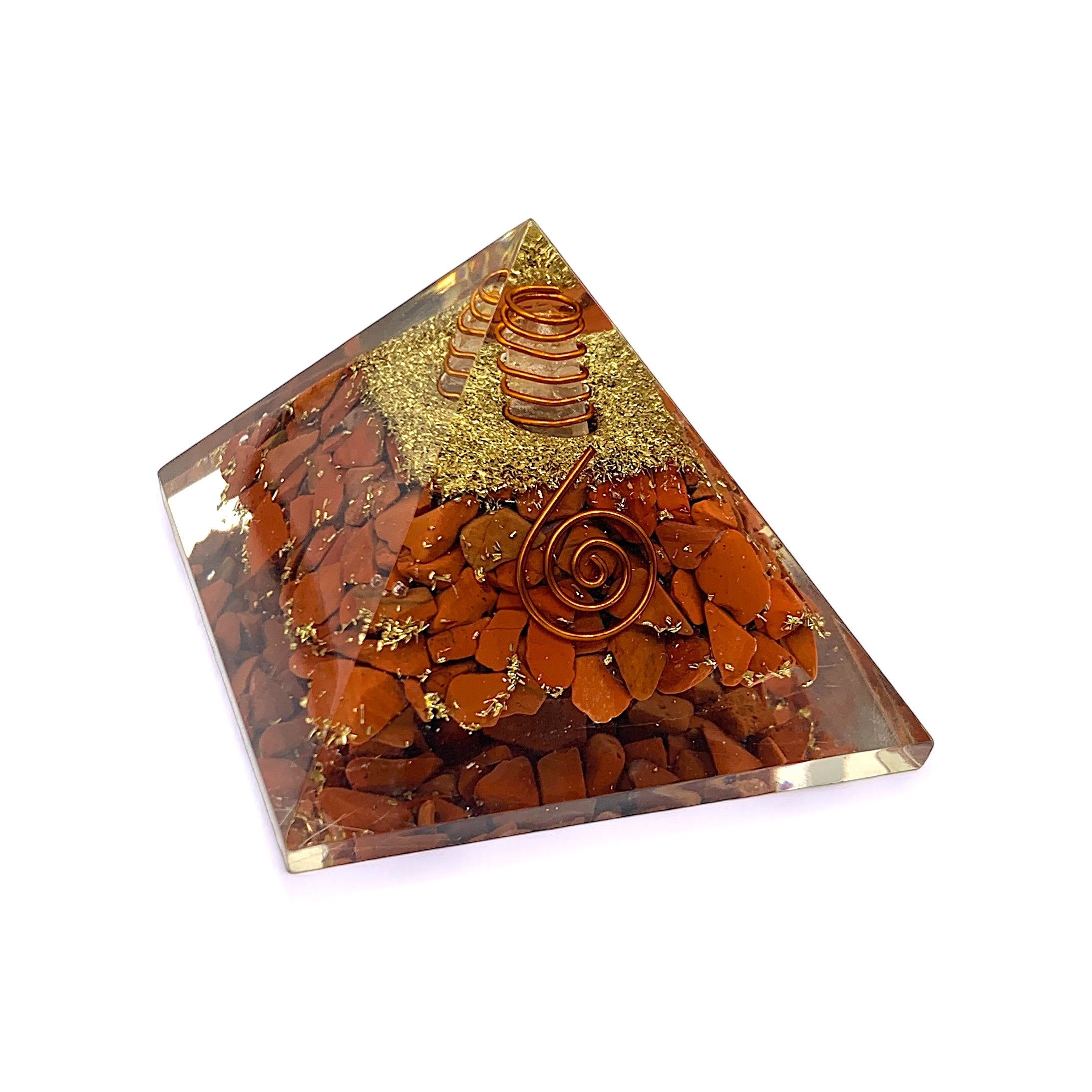 Orgonite - Red Jasper Pyramid $40