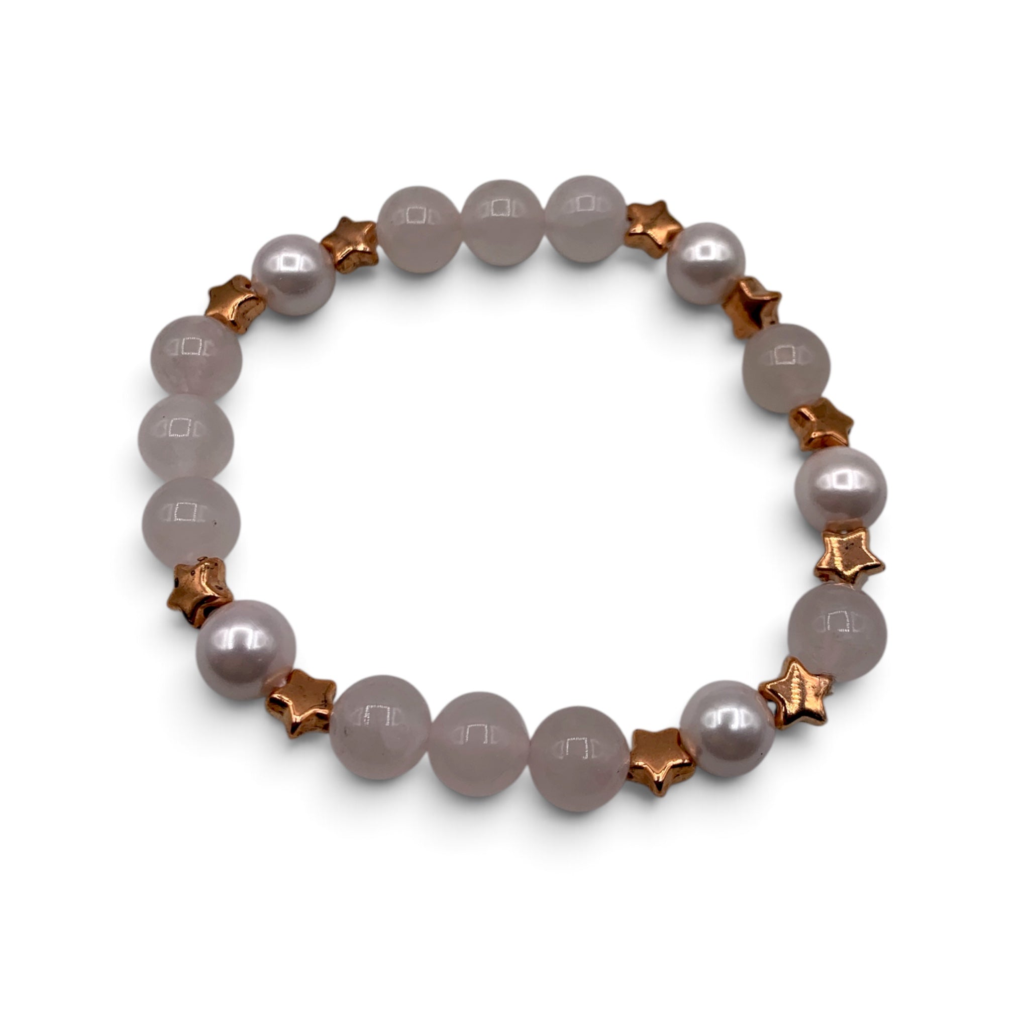 Bracelet - Rose Quartz & Pearl