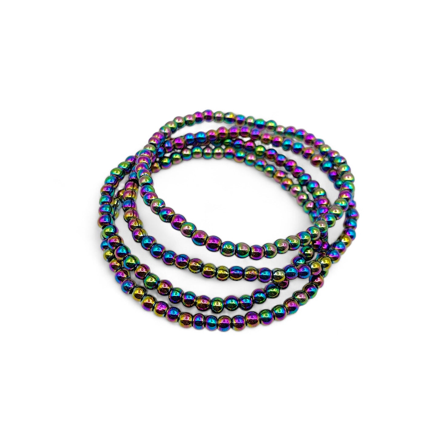 Bracelet - Hematite Rainbow 4mm