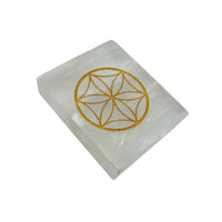 Flower of Life Engraved Selenite Bar $12