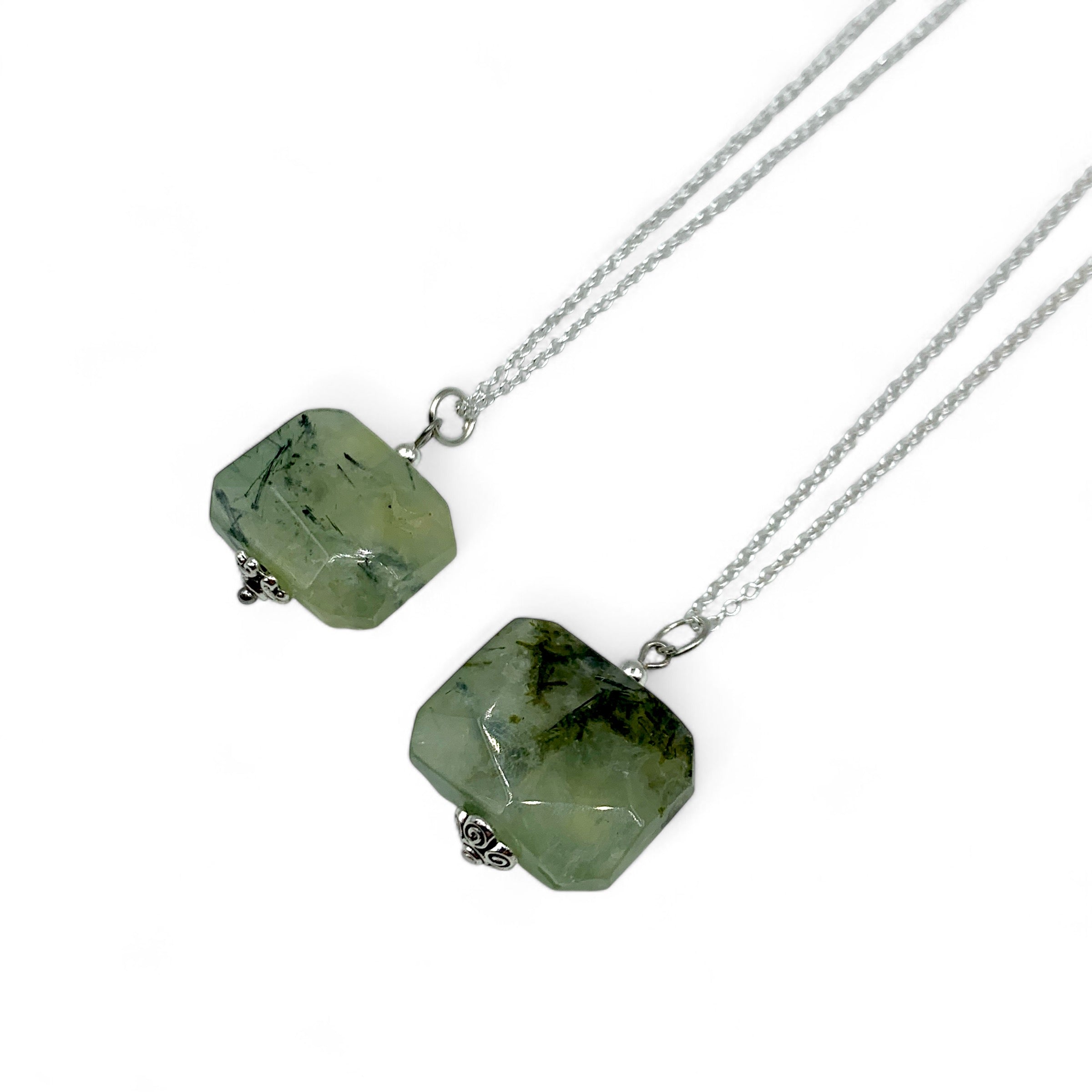 Necklace - Prehnite Assorted Shapes $40