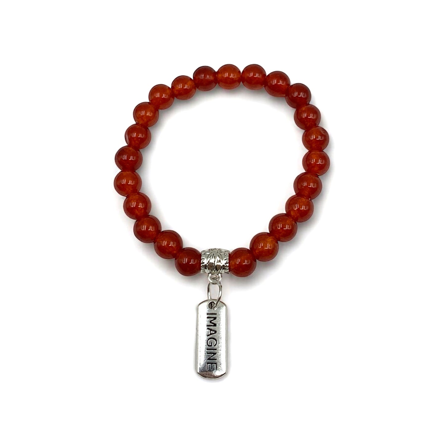 Bracelet - Carnelian with Imagine Charm