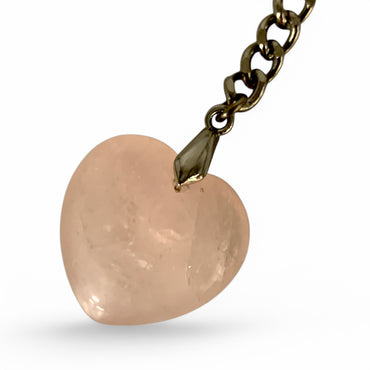 Keychain - Rose Quartz Heart $15