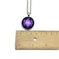 Necklace - Metatron Cube Geometric Pattern $30