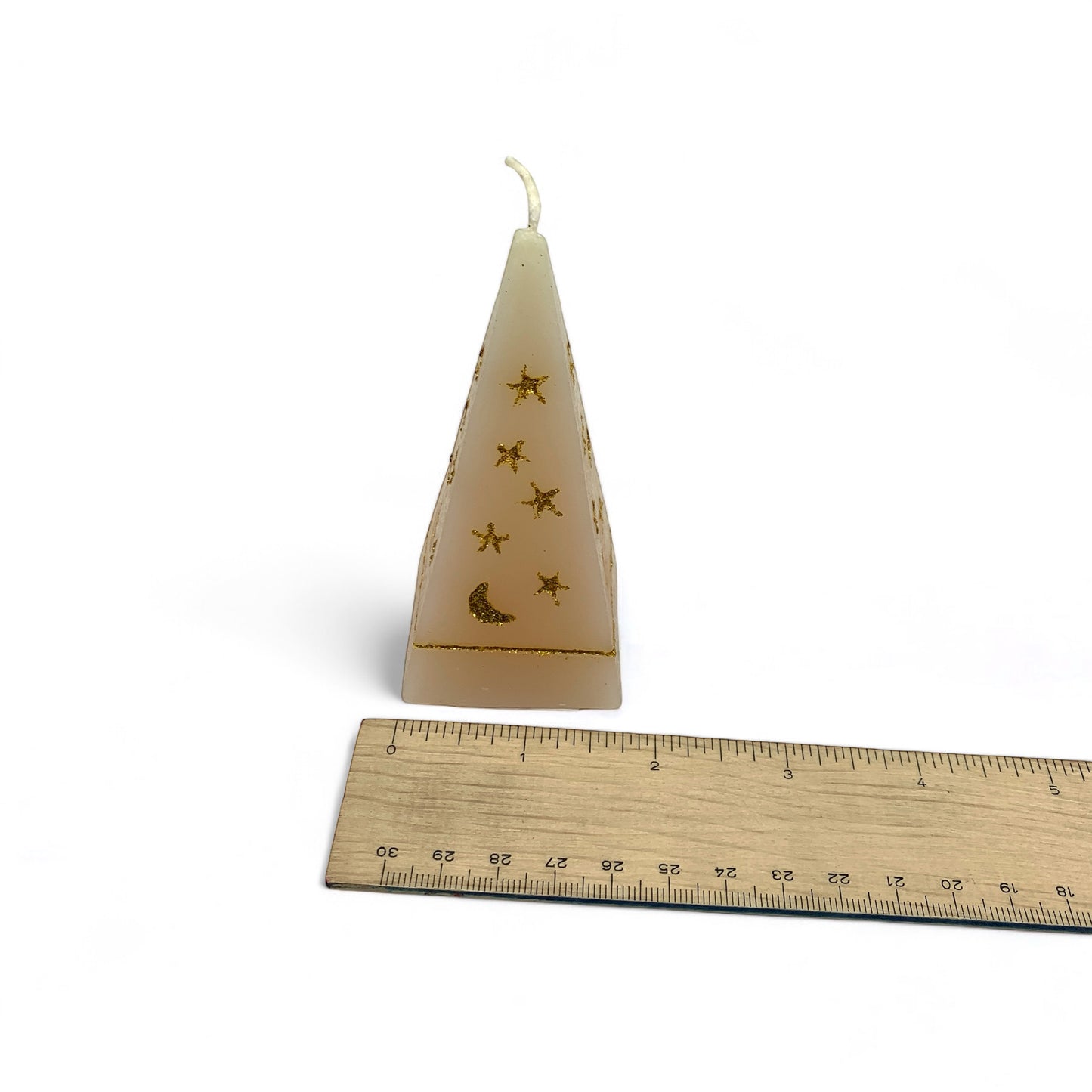 Celestial Candle: Sacred Pyramid of Moon and Stars