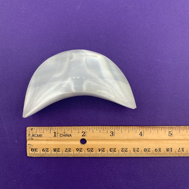 Selenite Puffy Moon $40