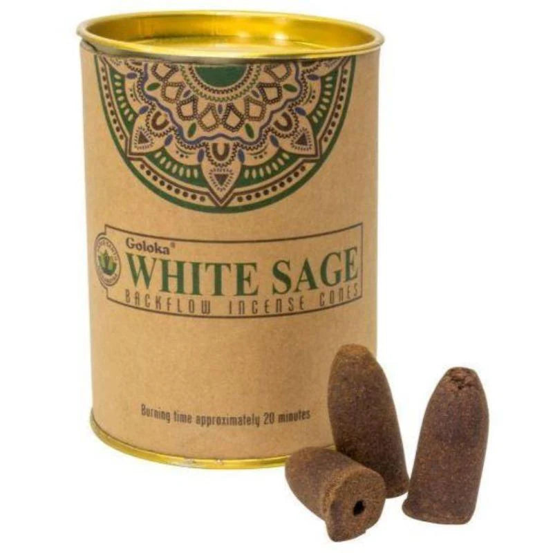 Incense - White Sage Backflow Cones GOLOKA $18