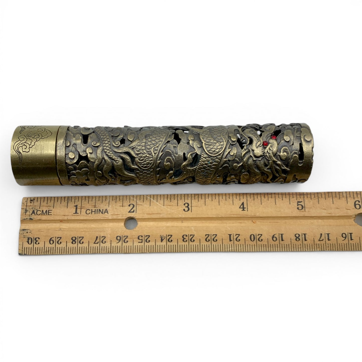 Incense Holder - Dragon & Phoenix Chinese Cylinder