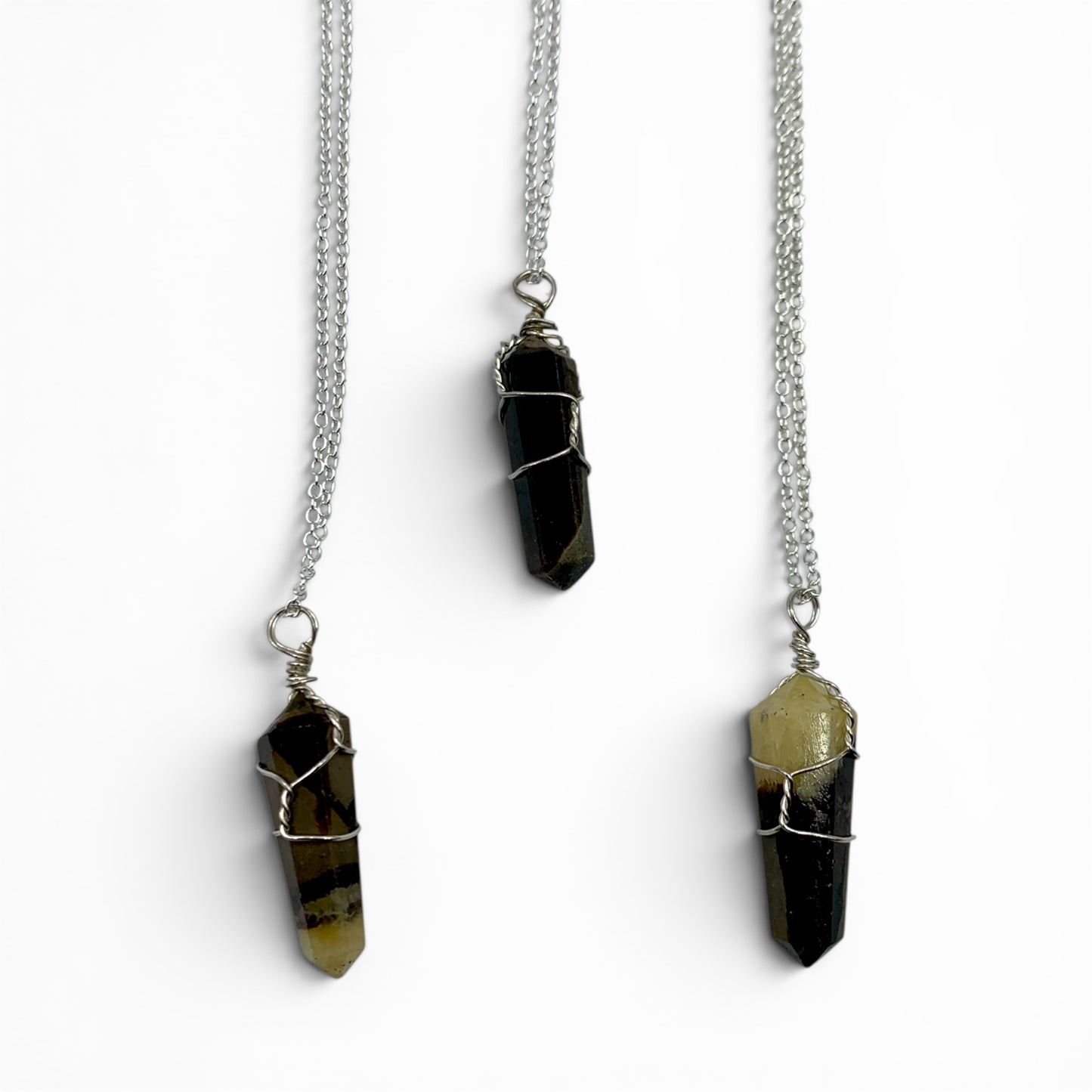 Necklace - Septarian Wire-Wrapped Point $30