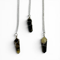 Necklace - Septarian Wire-Wrapped Point $30