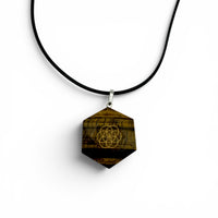 Necklace - Tiger's Eye Flower of Life $35