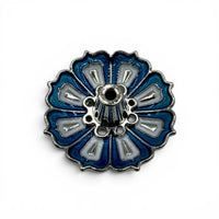 Incense Holder -  Lotus Blue Metal