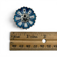 Incense Holder -  Lotus Blue Metal