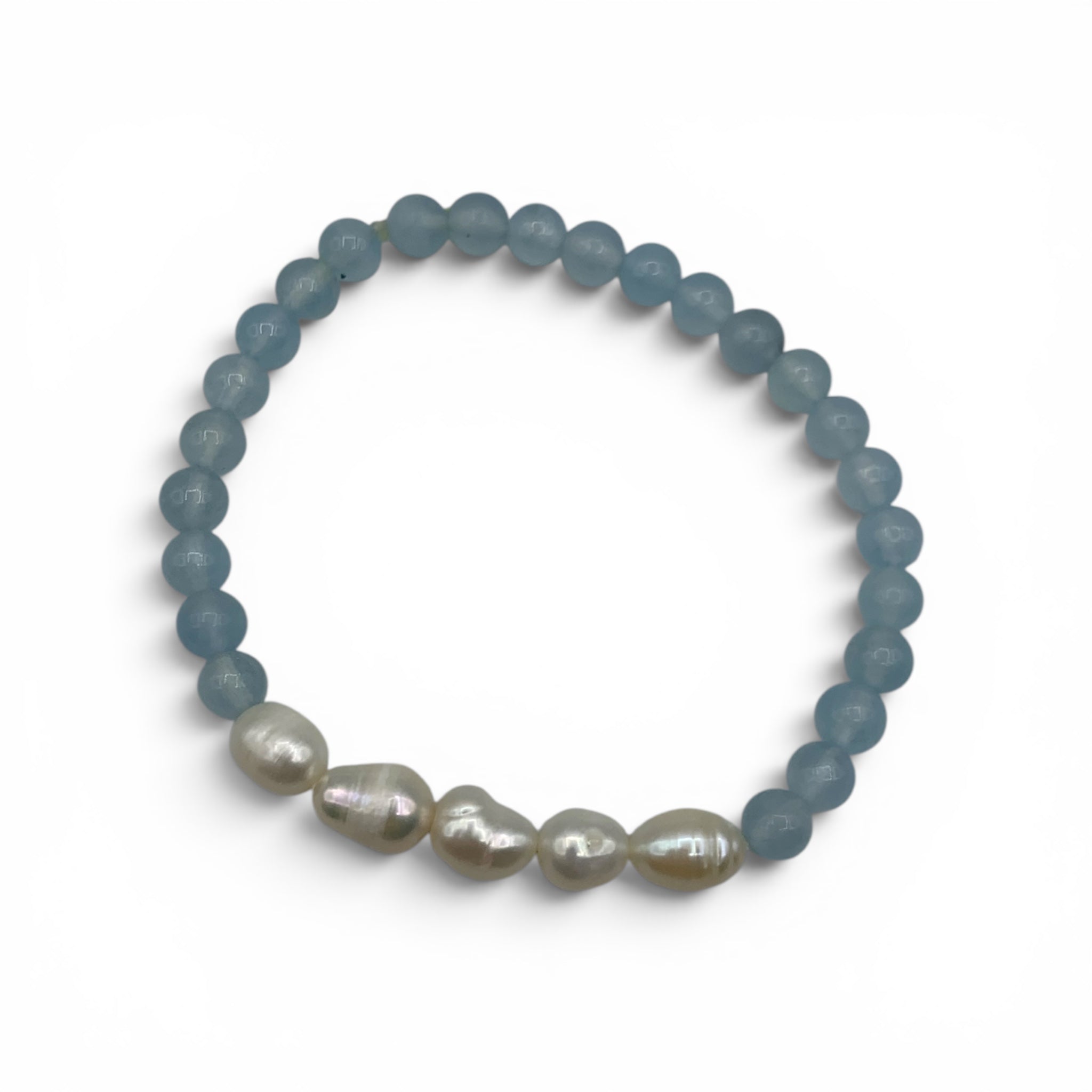Bracelet - Aquamarine and Pearl