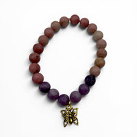 Bracelet - Rhodonite with Lepidolite Charm