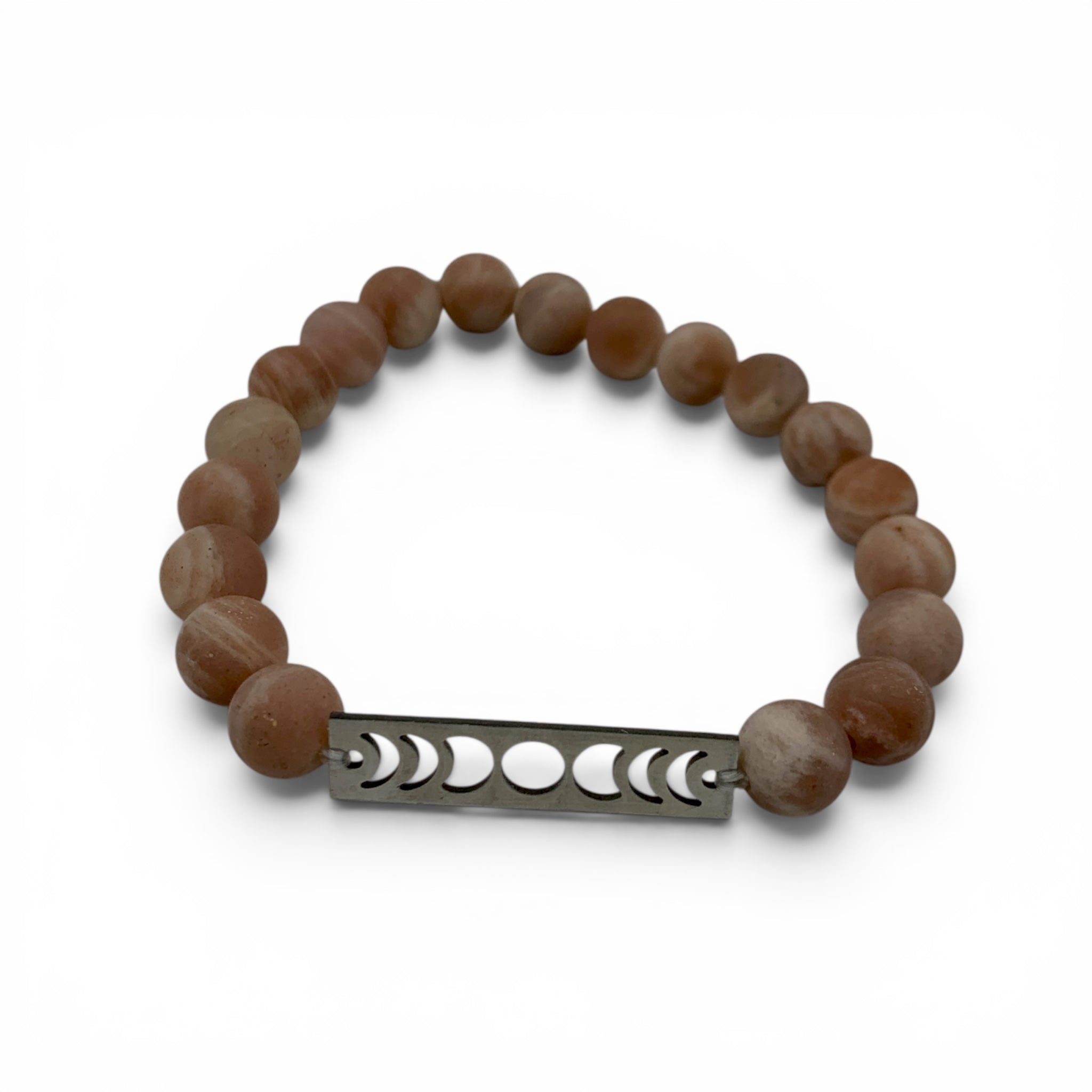 Bracelet - Moonstone Earthy Moon Phase Charm