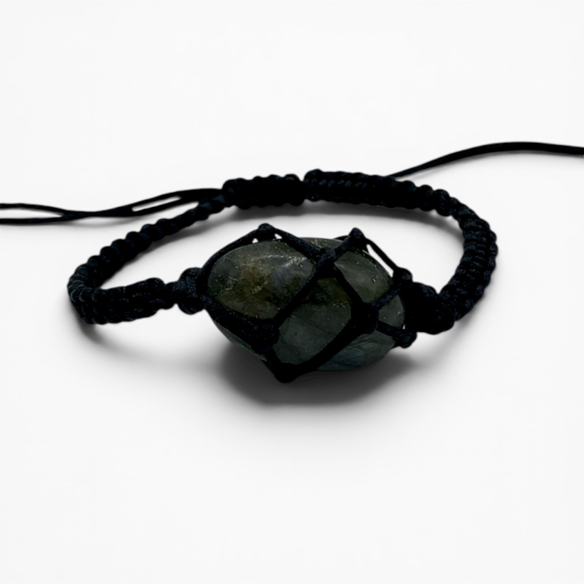 Bracelet - Labradorite Macrame Adjustable