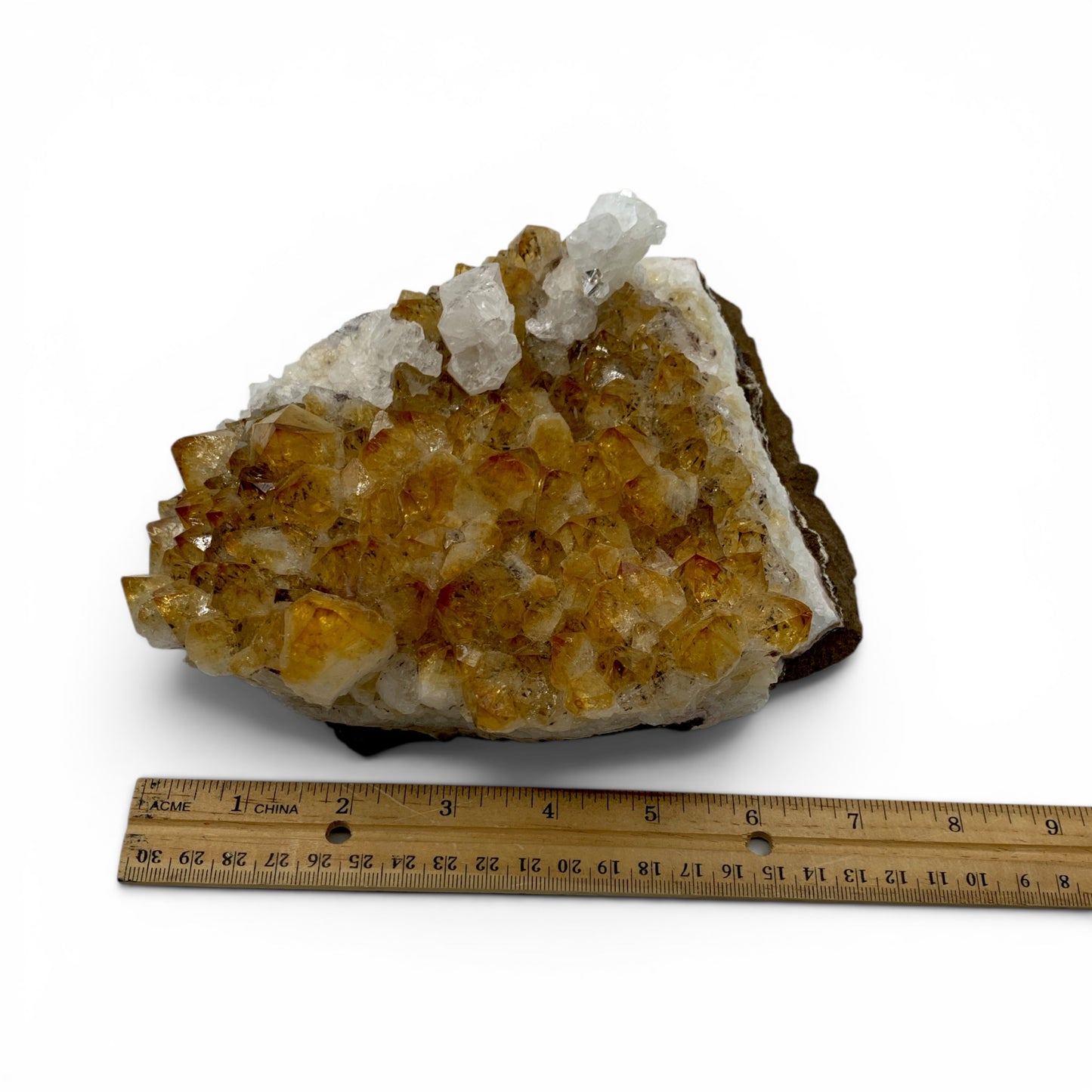 Citrine with Calcite Cluster $200