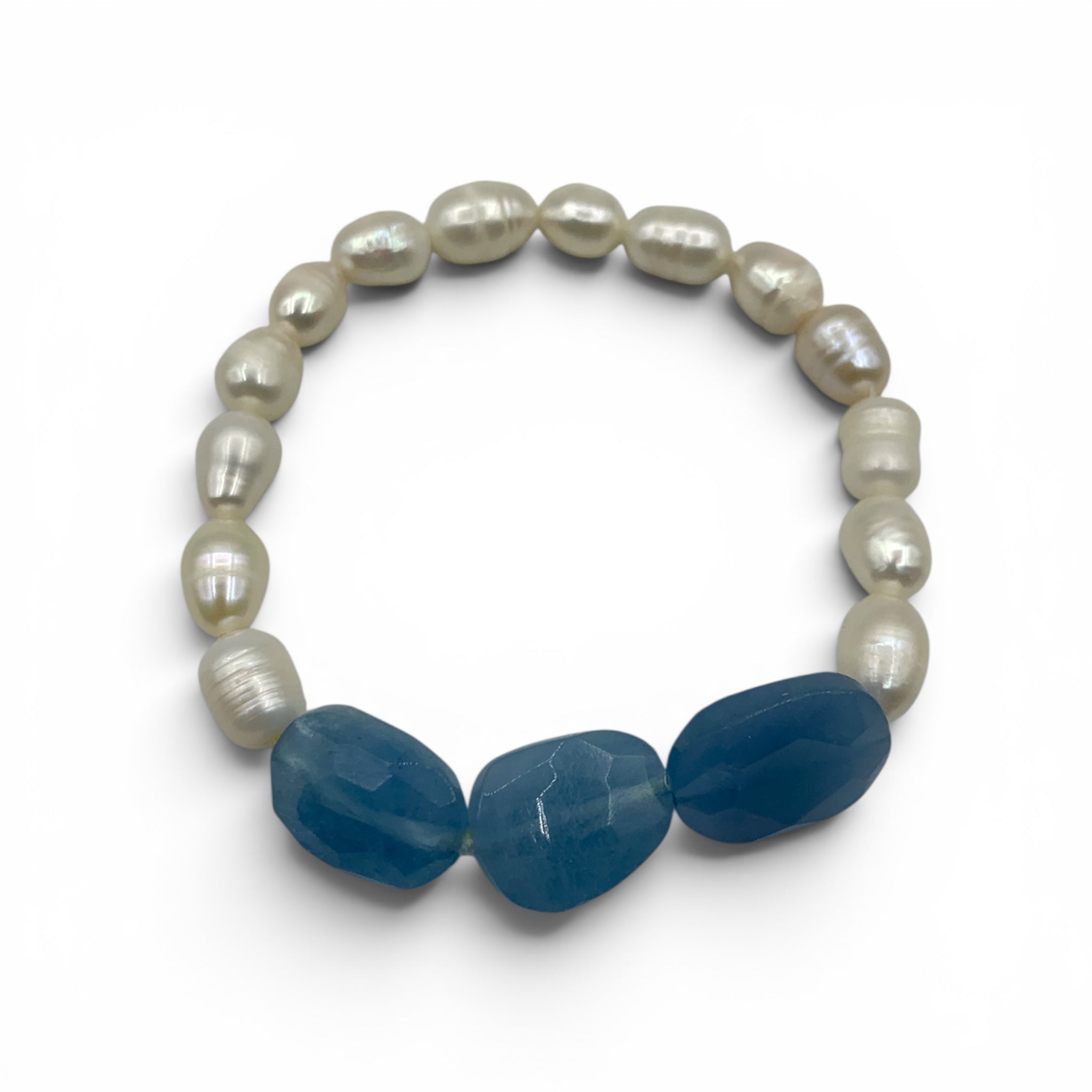 Bracelet - Pearl and Aquamarine
