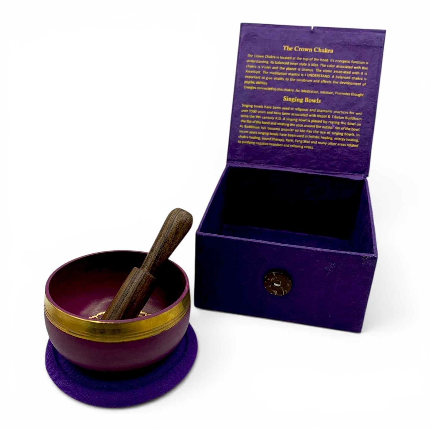 Singing Bowl - Tibetan 3" - Purple (Crown Chakra)