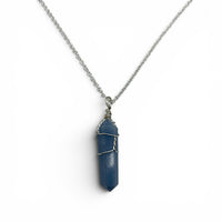 Necklace - Angelite Wire Wrapped Point $25