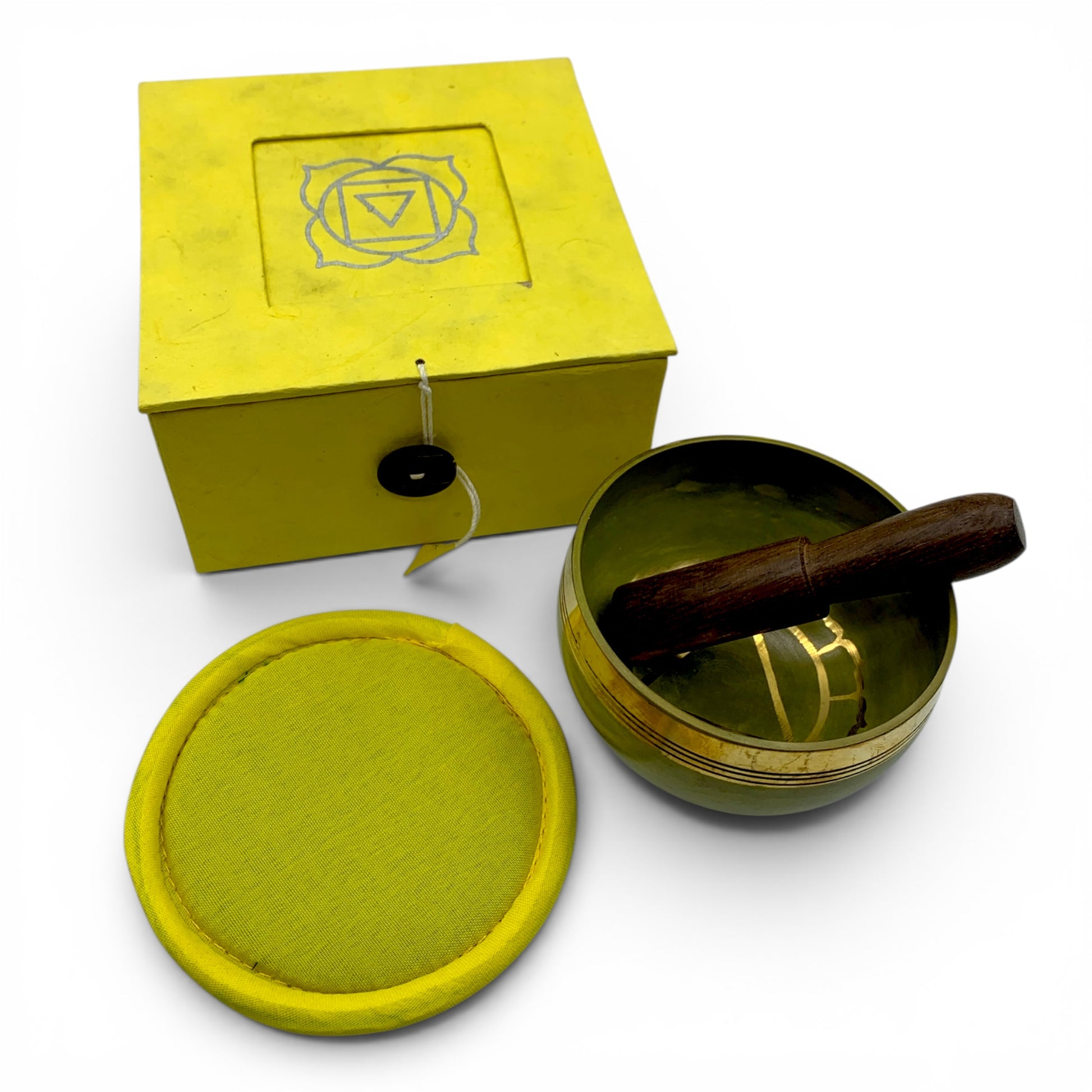 Singing Bowl - Tibetan 3" Yellow (Solar Plexus Chakra) - Happy Soul Online