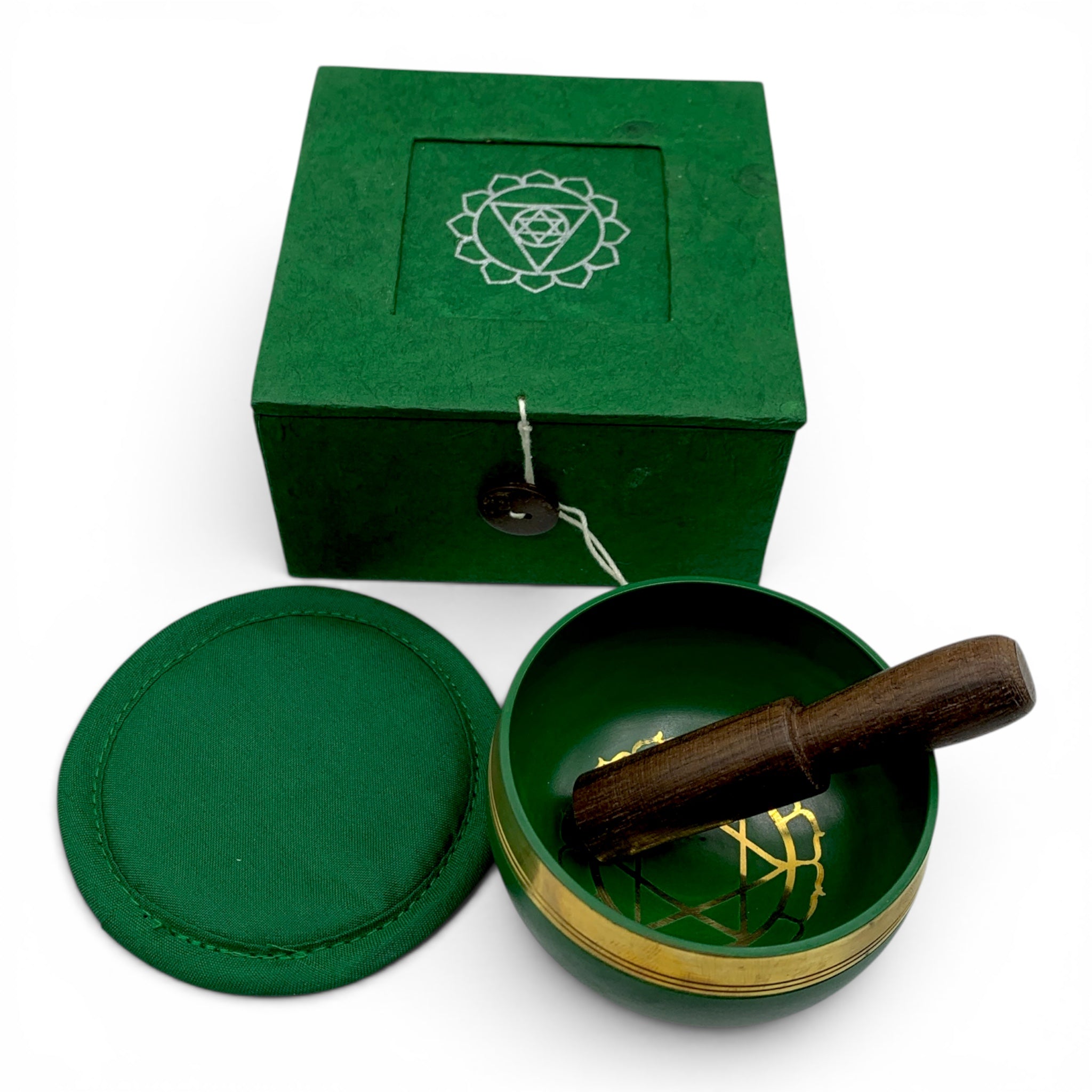 Singing Bowl - Tibetan 3" - Green (Heart Chakra) - Happy Soul Online