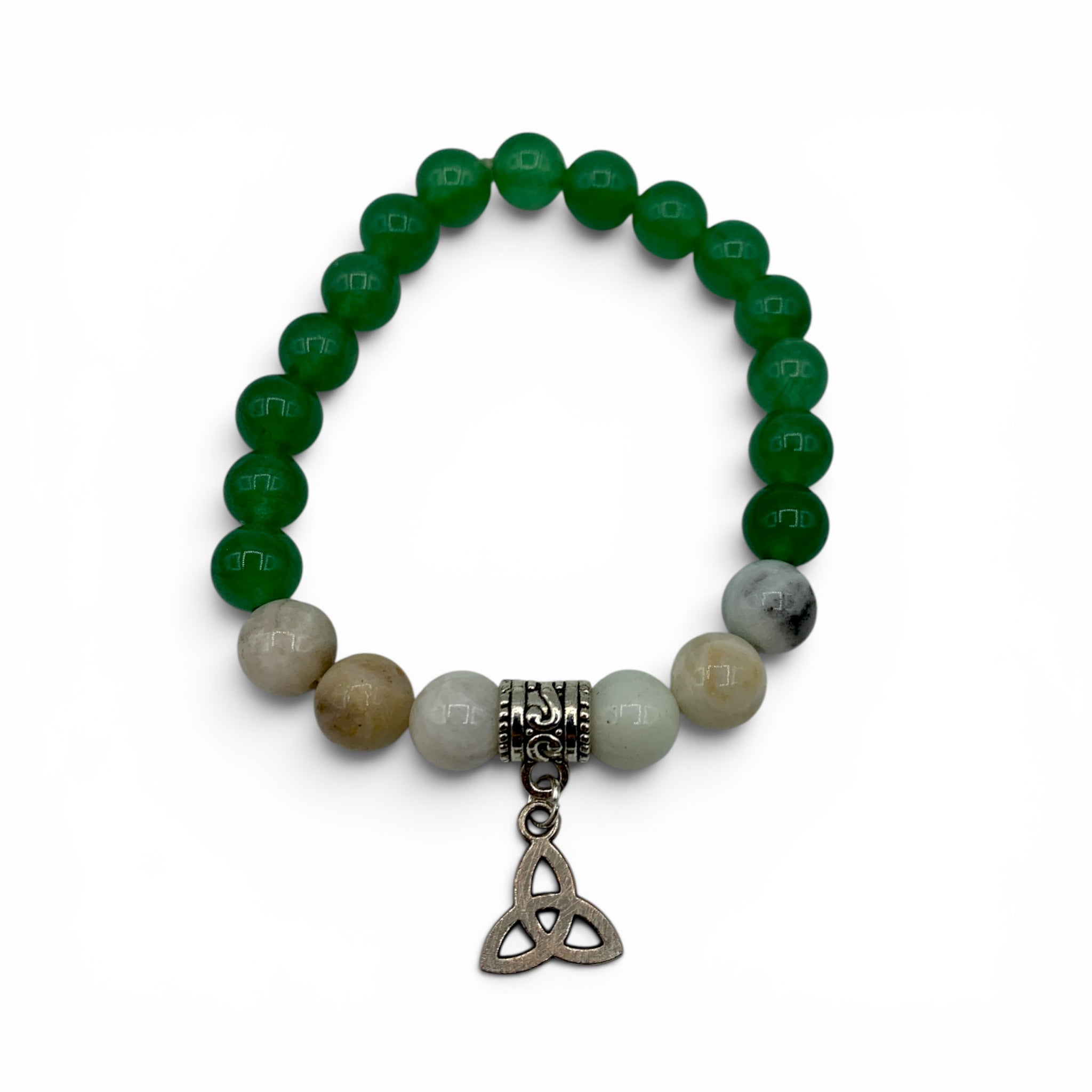 Bracelet - Green Aventurine & Amazonite Triskele