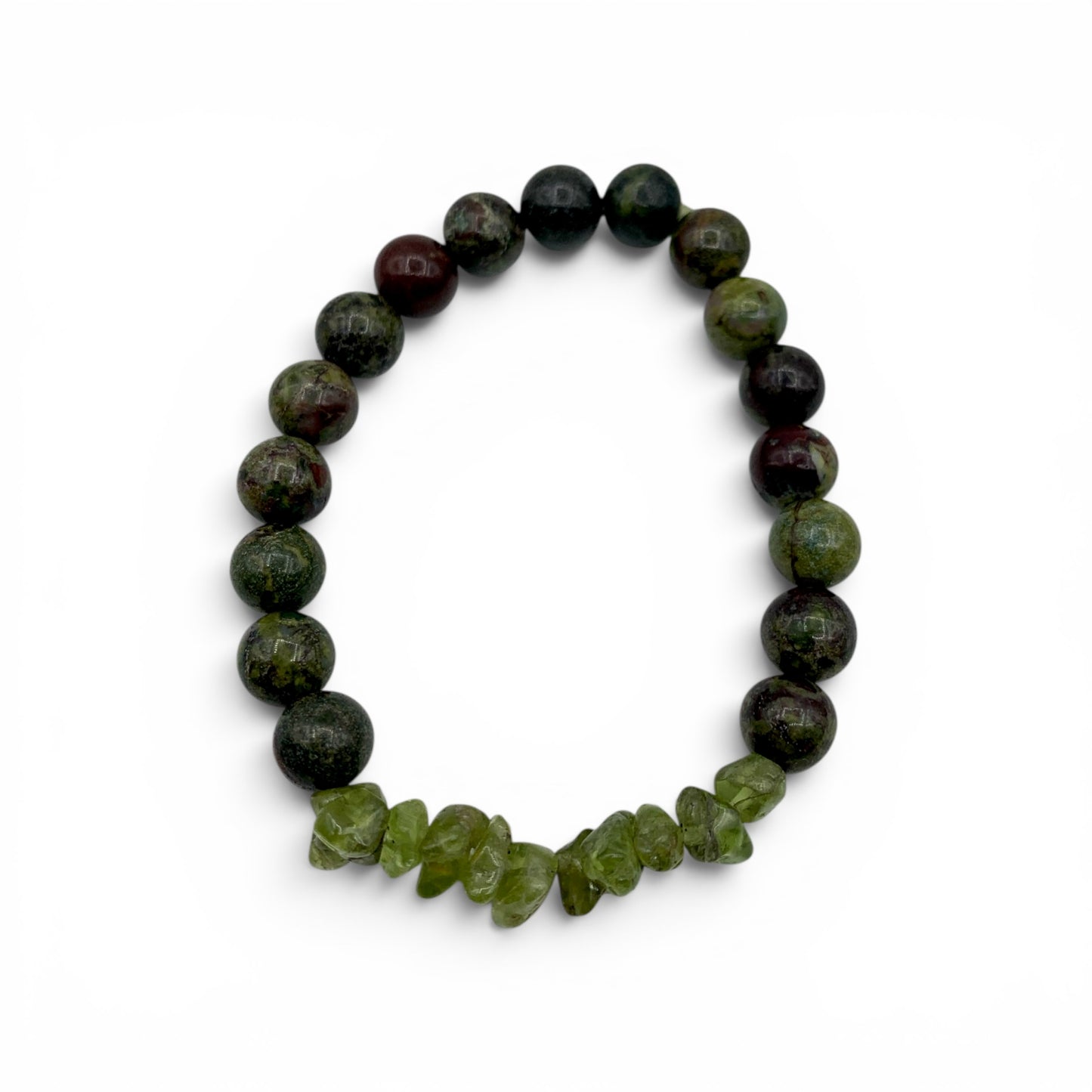 Bracelet - Jasper Dragon's Blood & Peridot