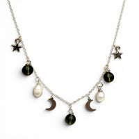 Necklace - Moldavite - "Celestial Sea"