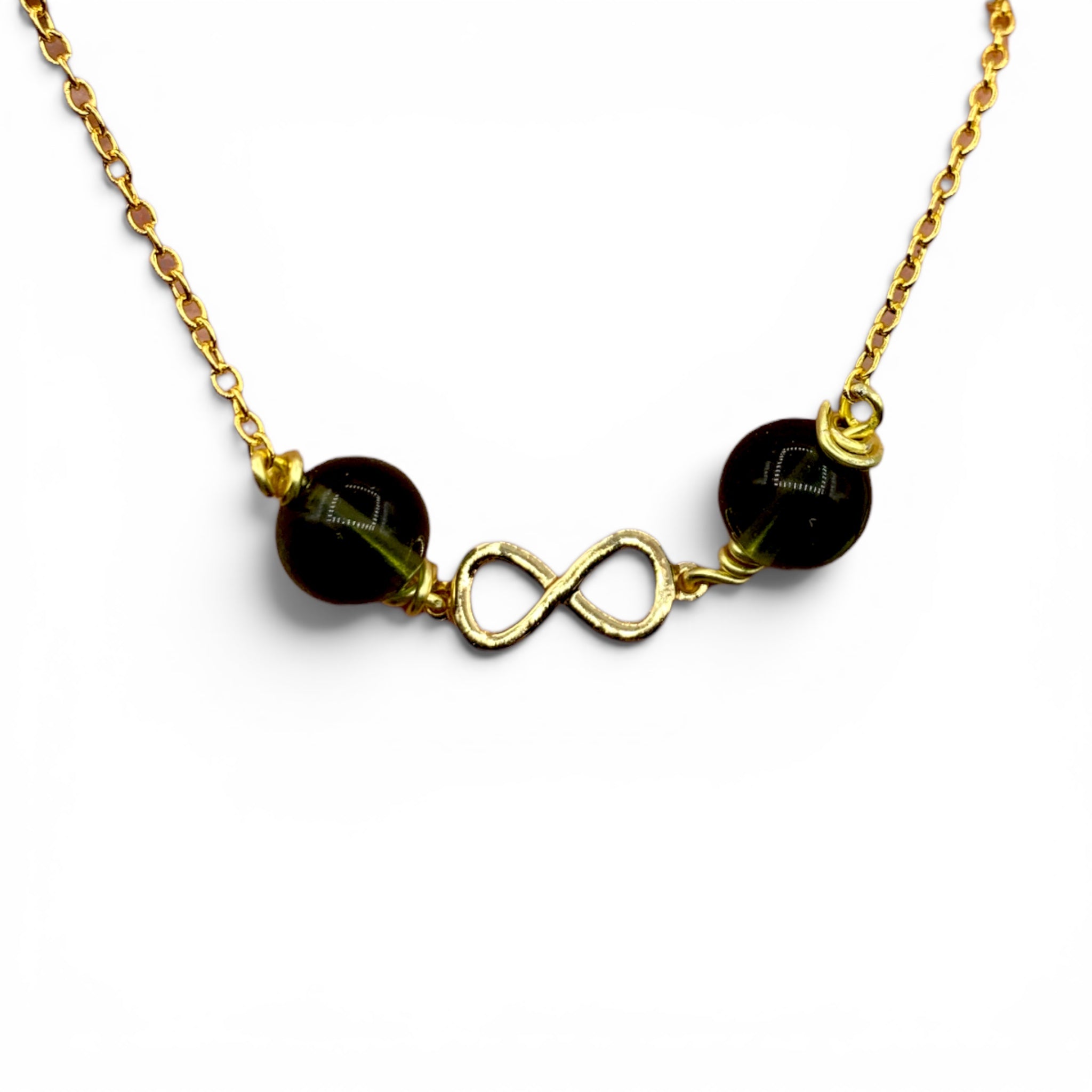 Necklace - Moldavite - "Infinity"