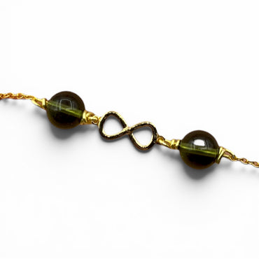 Necklace - Moldavite - "Infinity"