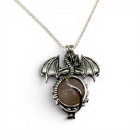 Necklace - Dragon Wrapped Rose Quartz Sphere $44