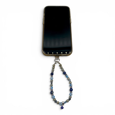 Crystal Phone Wristlet- Sodalite, Hematite and The Eye