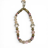Crystal Phone Wristlet- Rose Quartz, Pearl and The Eye