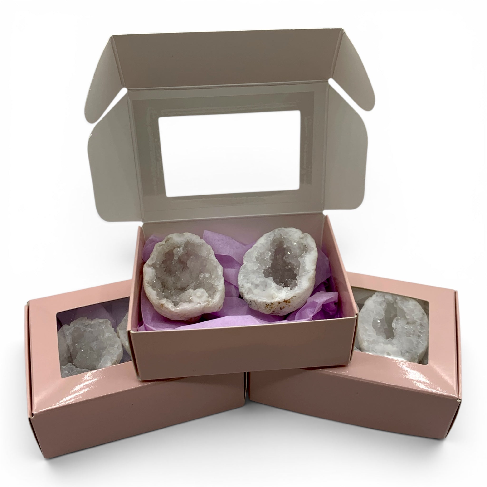 Clear Quartz Geode - Set of 2 $35