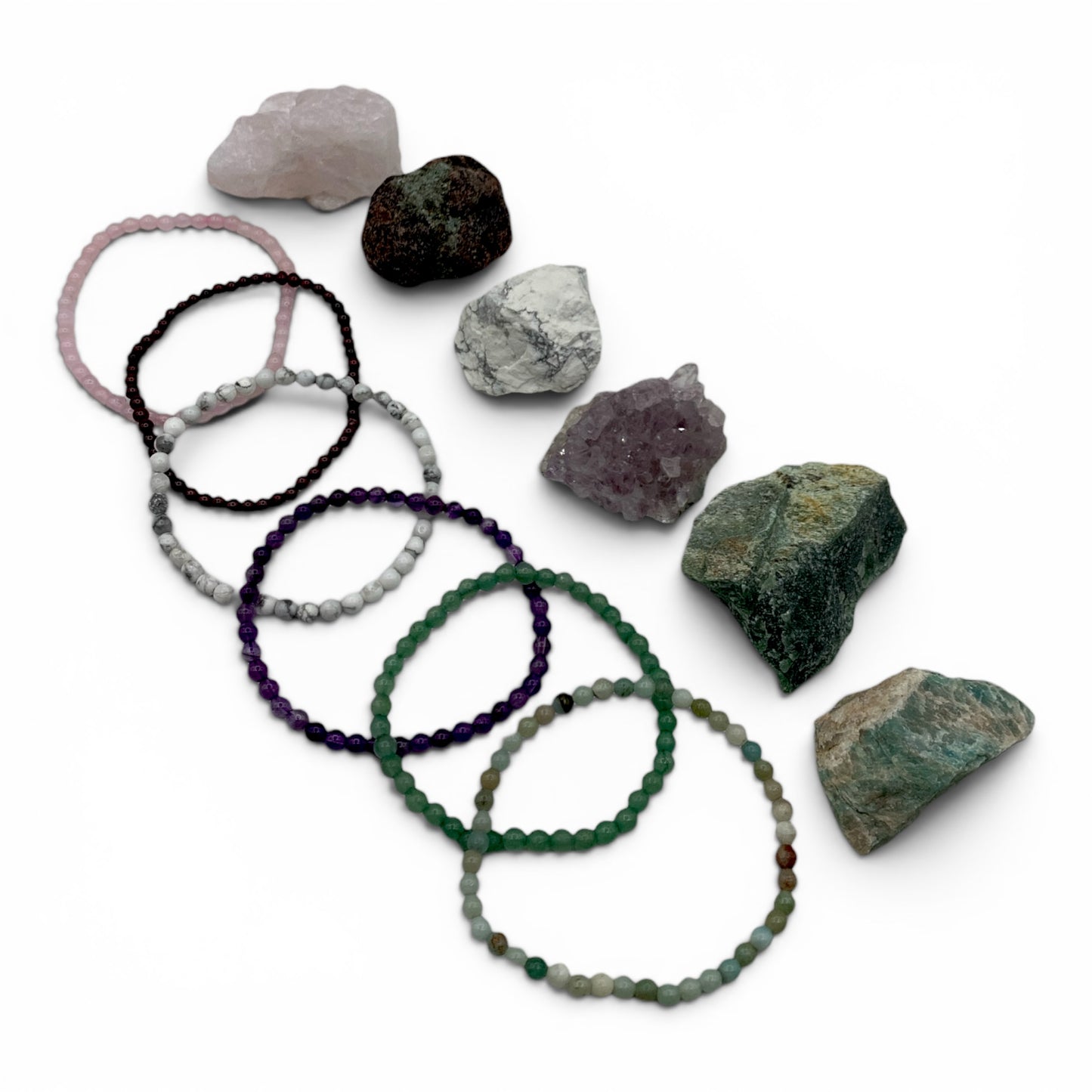 Bracelet - Crystal Bracelet Set with Raw Crystal $30