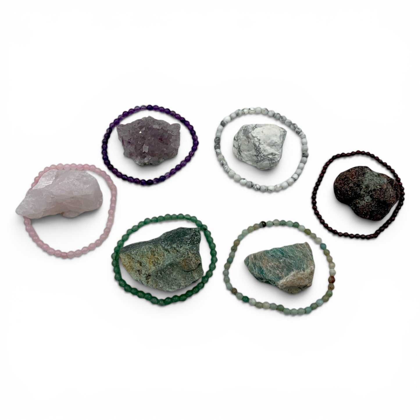 Bracelet - Crystal Bracelet Set with Raw Crystal $30