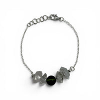 Bracelet - Moldavite & Herkimer Diamond $120