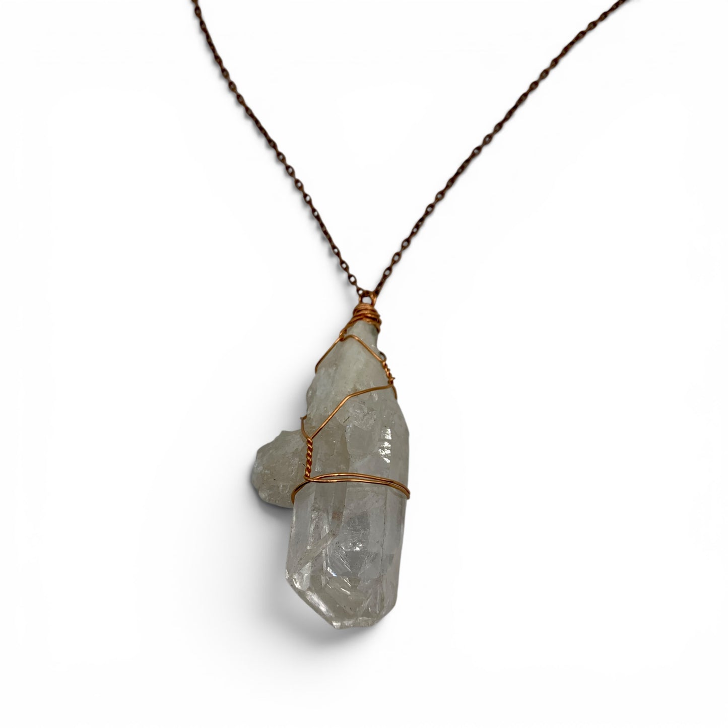 Necklace - Clear Quartz Copper