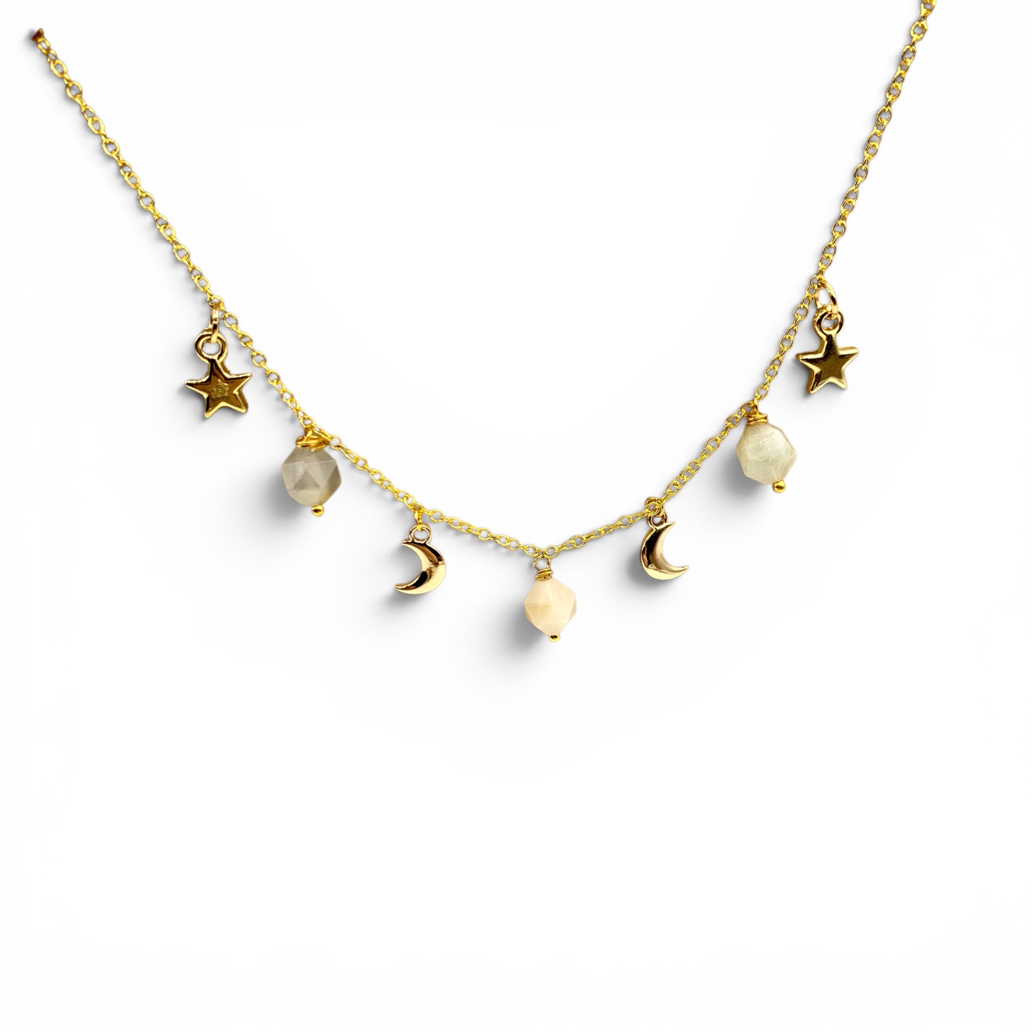 Necklace - Moonstone Celestial Charms $50