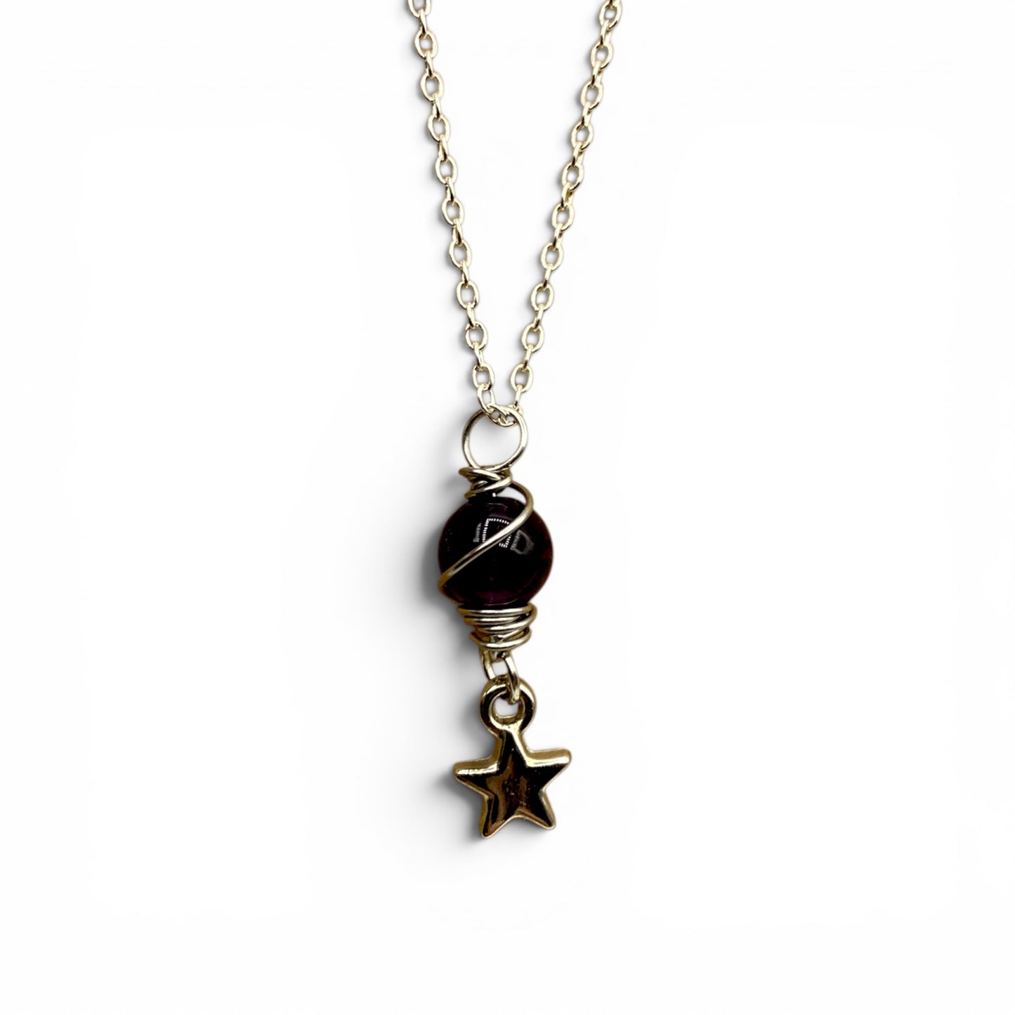 Necklace - Amethyst Celestial Planet $25