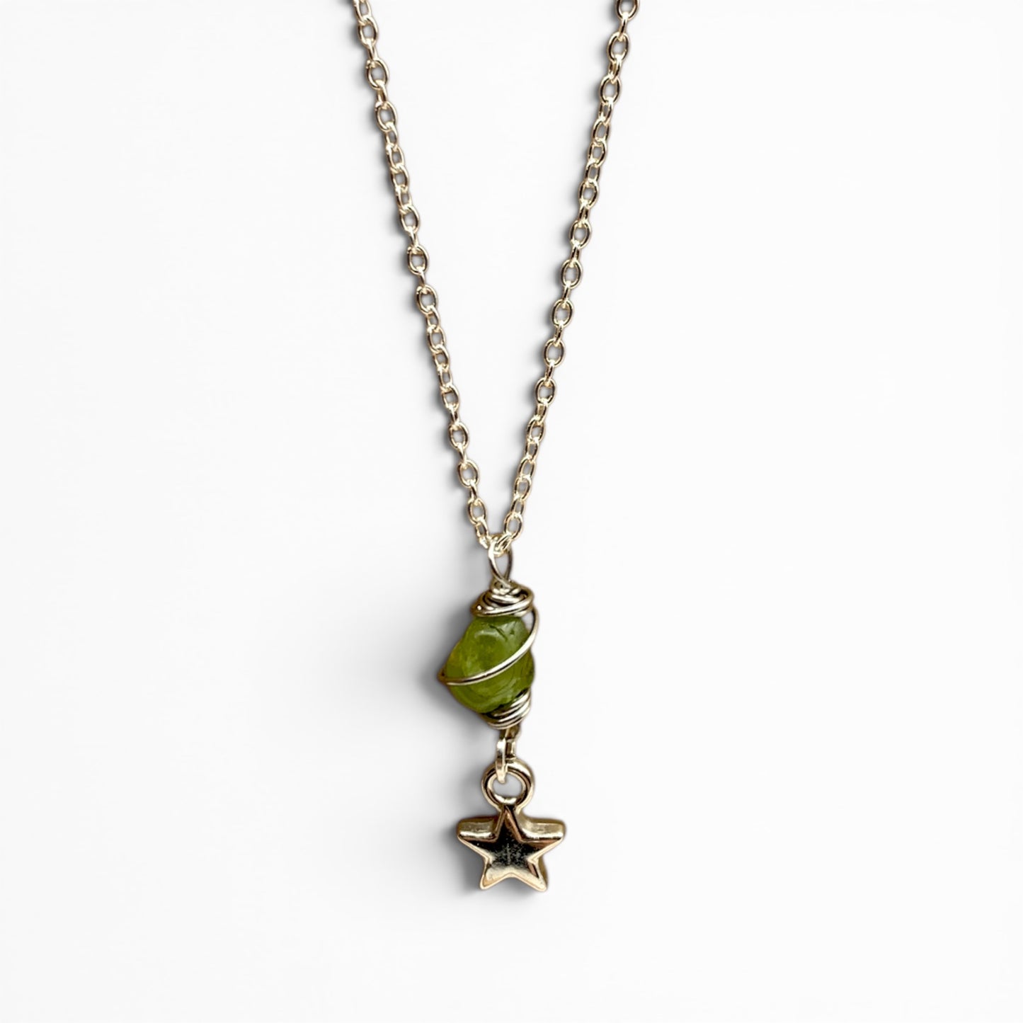 Necklace - Peridot Celestial Planet $25