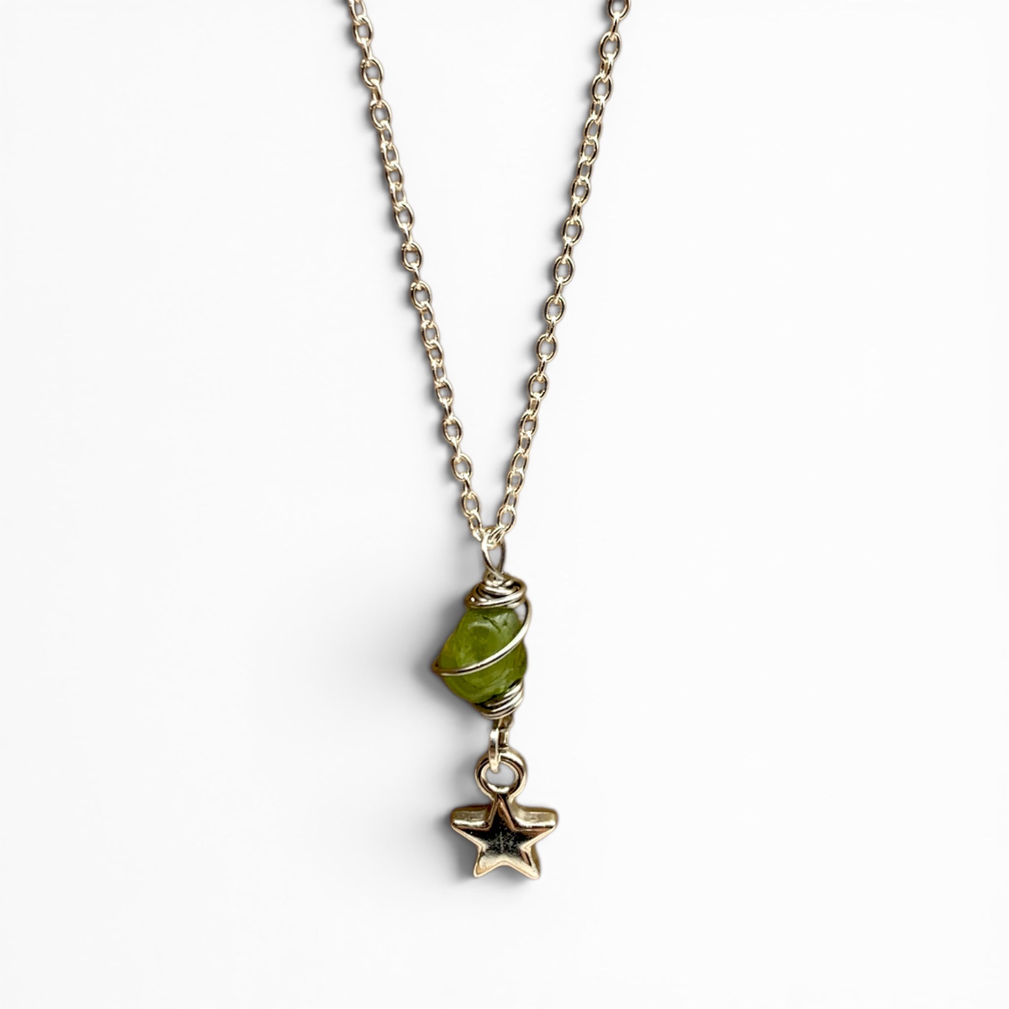Necklace - Peridot Celestial Planet $25