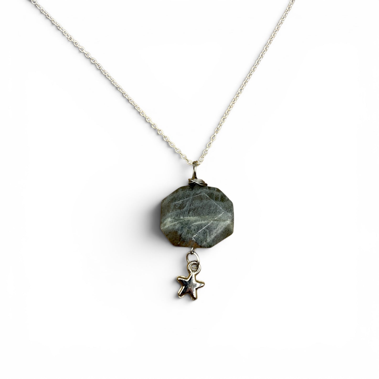 Necklace - Labradorite with Star Charm $45