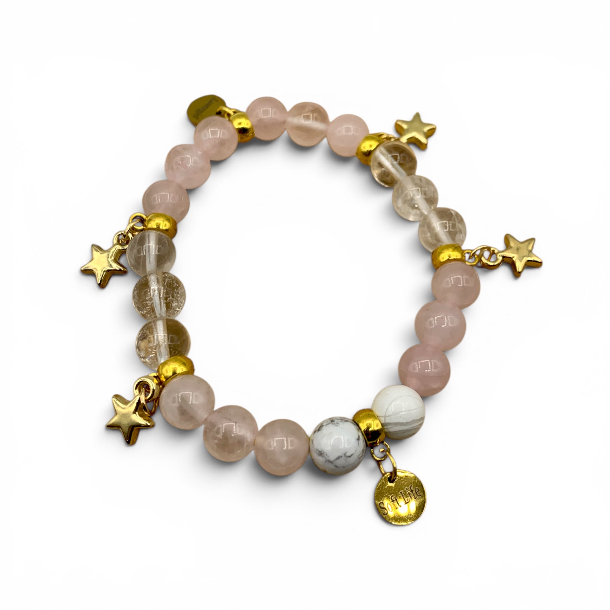 Bracelet - Rose Quartz Lover Girl Charm